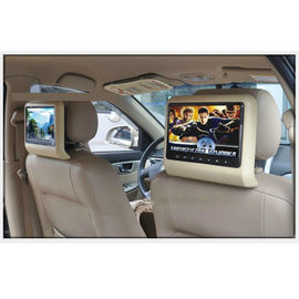 Back Hanging Car Headrest Monitor Beige Color 1080P Multiple Format Video Decoding