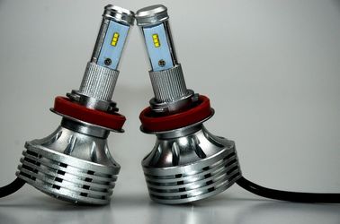 Warna Silver Car LED Headlight Bulbs High Strength Aluminium Material
